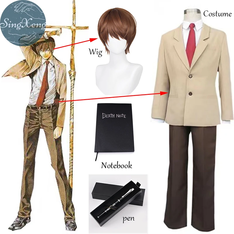SingXeng Anime Cosplay Kostuum Vrouwen Yagami Licht Schooluniform Aanpassen Jas Broek Pak Halloween