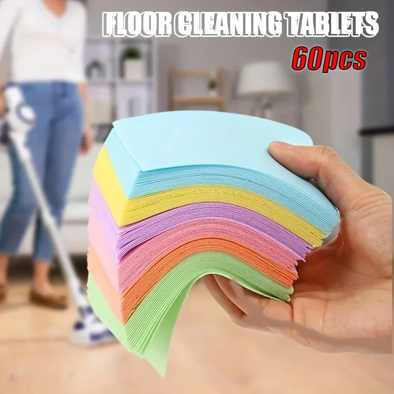 60Pcs/Set Toilet Cleaner Sheet for Mopping Floor Toilet Cleaning Hygiene Toilet Deodorant Yellow Dirt Toilet Cleaning Tool