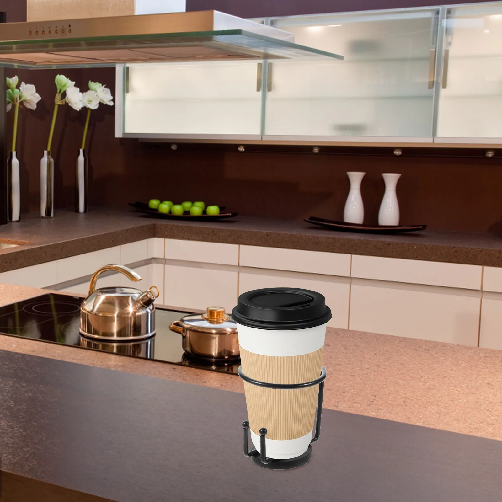

Magnetic Cup Holder Metal Drink Stand for Car Bathroom Fixed Soda Water Beverage Mountable Storage