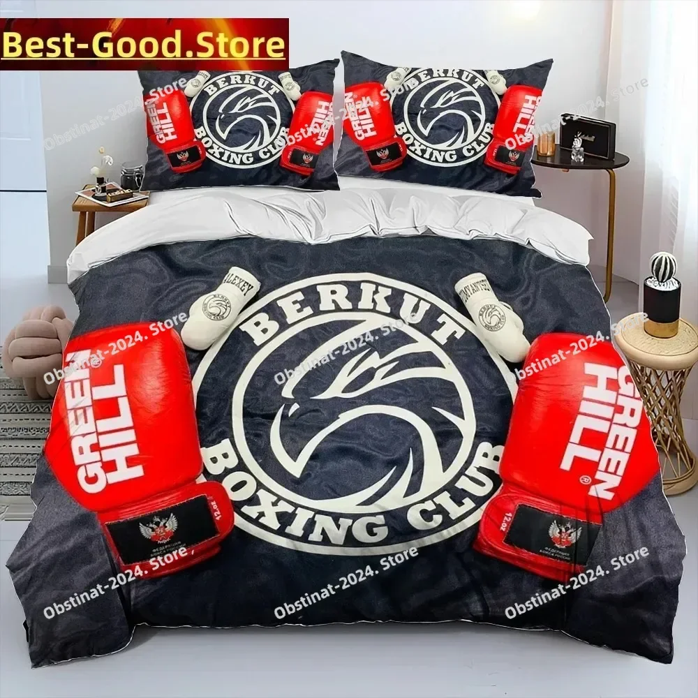 

Boxing Gloves Boxer Fight Bedding Set Printed Bed Set With Pillowcase Bed Duvet Cover Soft Single Double Queen Super King Size