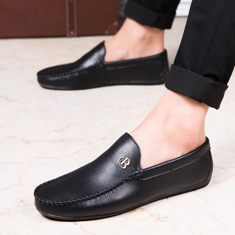 Leather Men Shoes Luxury Designer Casual Mens Loafers Man Moccasins Breathable Slip On Flats Driving Shoes Zapatillas Hombre