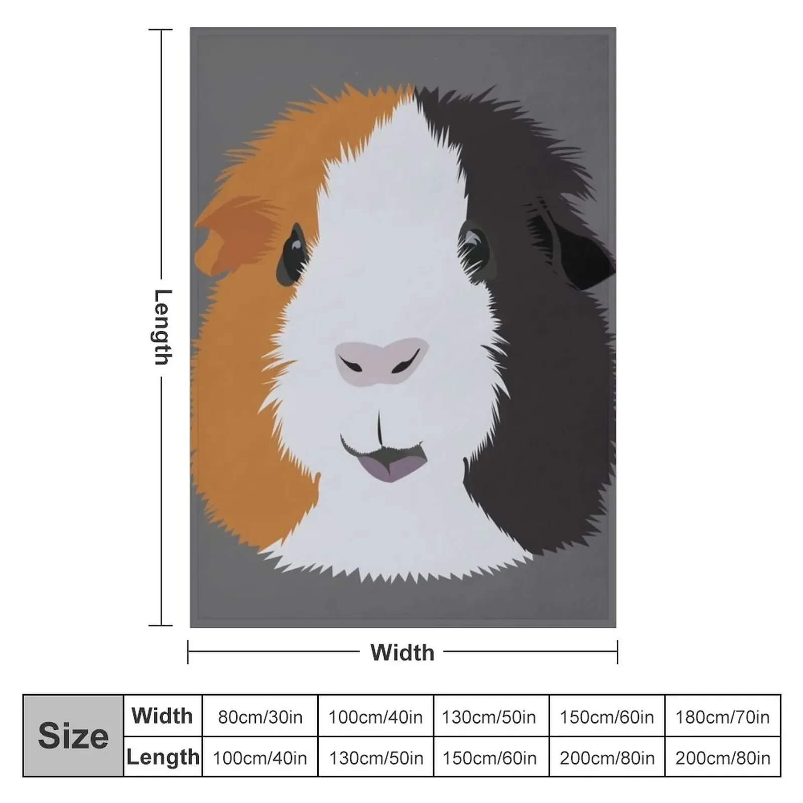 Orange, White, and Black Guinea Pig Throw Blanket christmas gifts Luxury Brand Cute Blankets