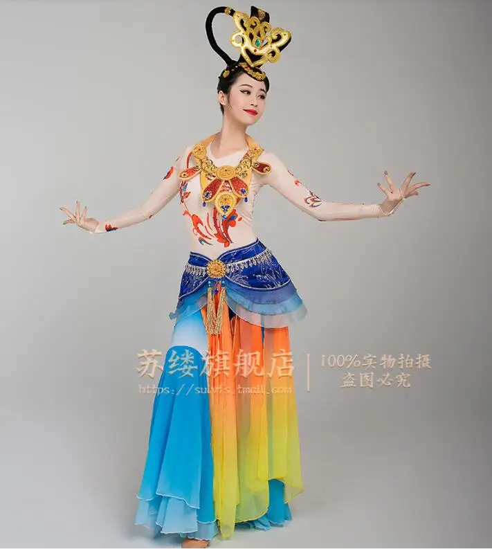 Classical Dance Dress Women Chinese Style Dunhuang Feitian Hanfu Ancient Style Stage Costumes