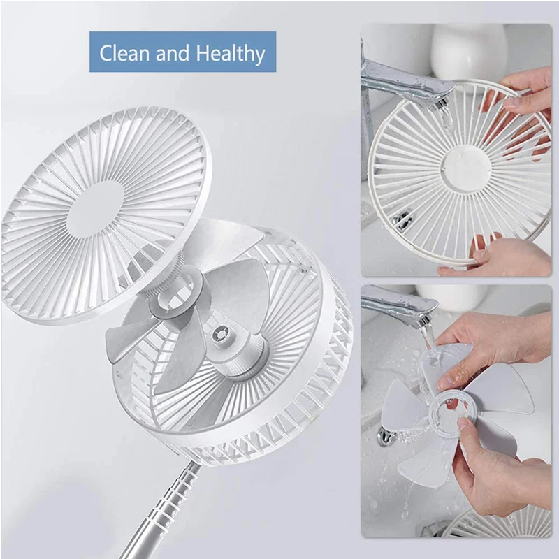 Ventilador De Refrigeração De Ar Portátil Dobrável, Ventilador De Alta Qualidade Em Pé, Mini Carregamento USB Em Casa, Ventilador De Escritório Silencioso