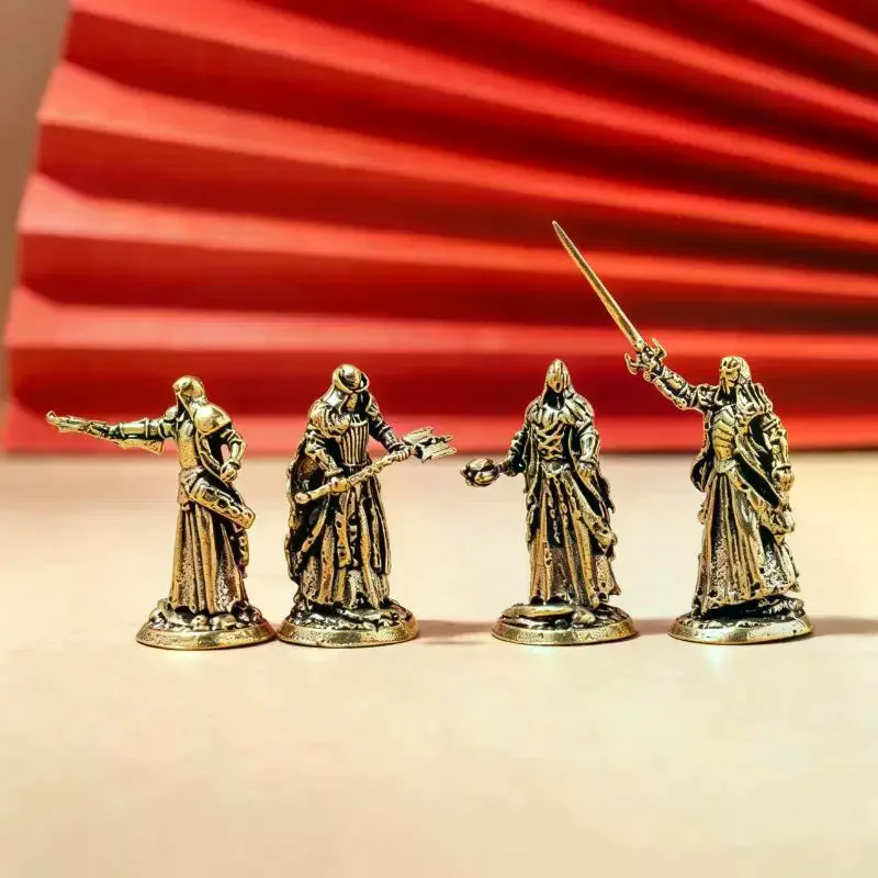 Mediaeval Legion Wraith Soliders Model Toy Figurines Miniatures Copper Knight Ornament Decoration Crafts