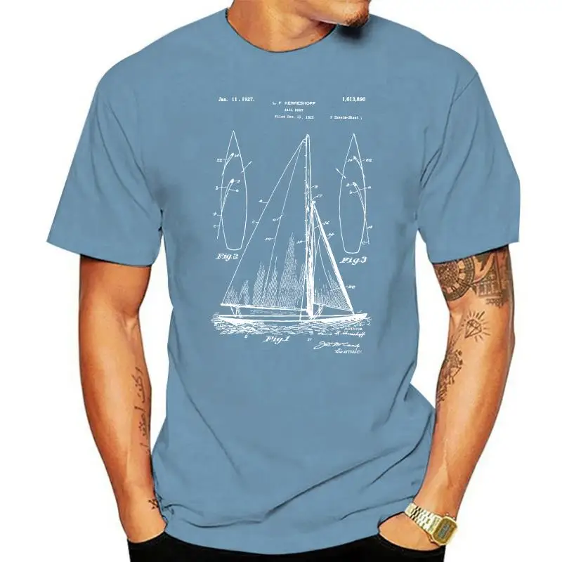 Sailboat Shirt Sailing Shirt Nautical Gift Sailboat Blueprint Ocean Racing