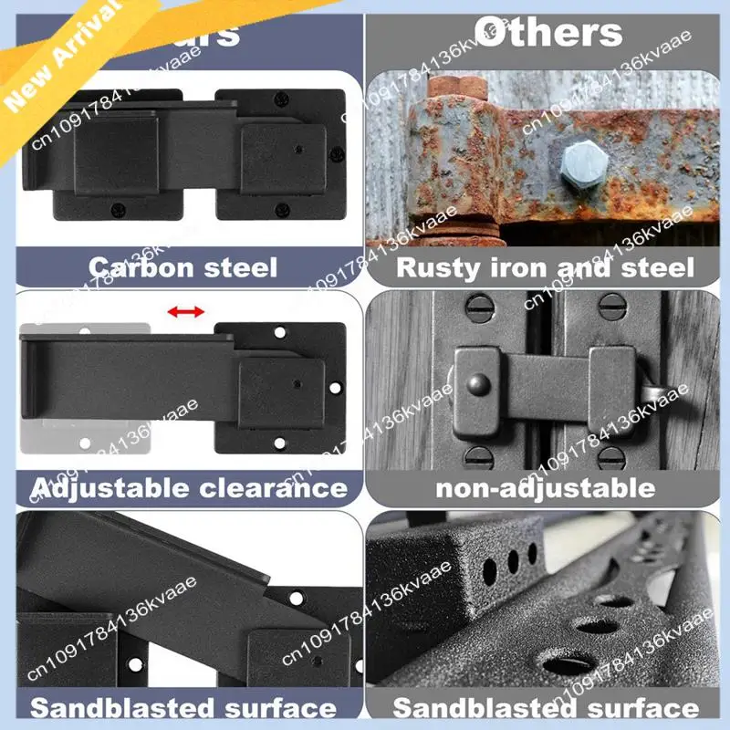 M01K Gate Latch Lock Adjustable Flip Gate Latch Lock With 3 Padlock Hole For Barn Door Shed Fence Outdoor Gate Shed