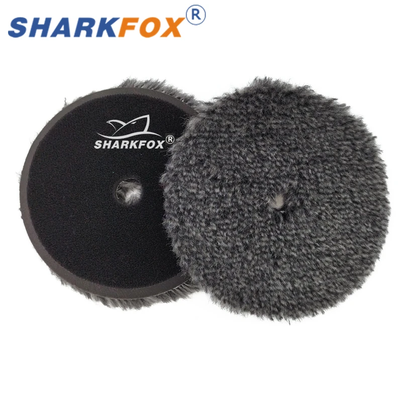 Sharkfox 5 Pieces/lot 5/6Inches Wool Polishing Pad High Density Lambs Woollen Polish Buffing Pad Car Polisher Buffing Waxing