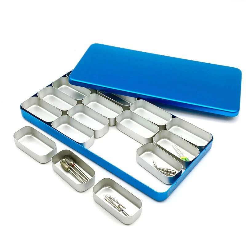 

16 Rack Dental box for Burs H K Files Holder Dentistry Block Sterilizer Case Disinfection Endo Box Dental Lab Materials Tools