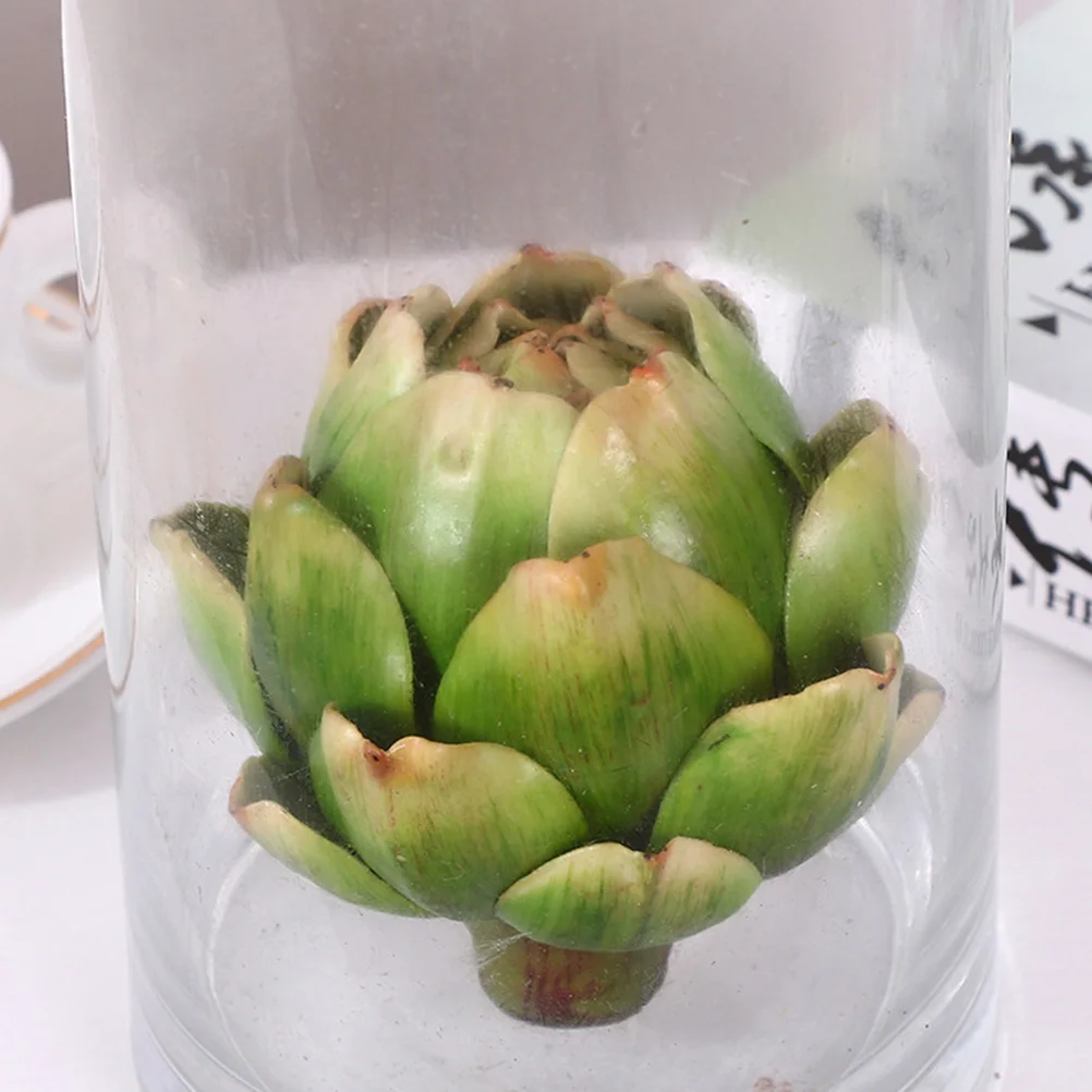 

2pcs Large Artificial Artichoke Fake Vegetable Green Plastic Kitchen Decor Vegetable Shop Display Home Decoration Restaurant