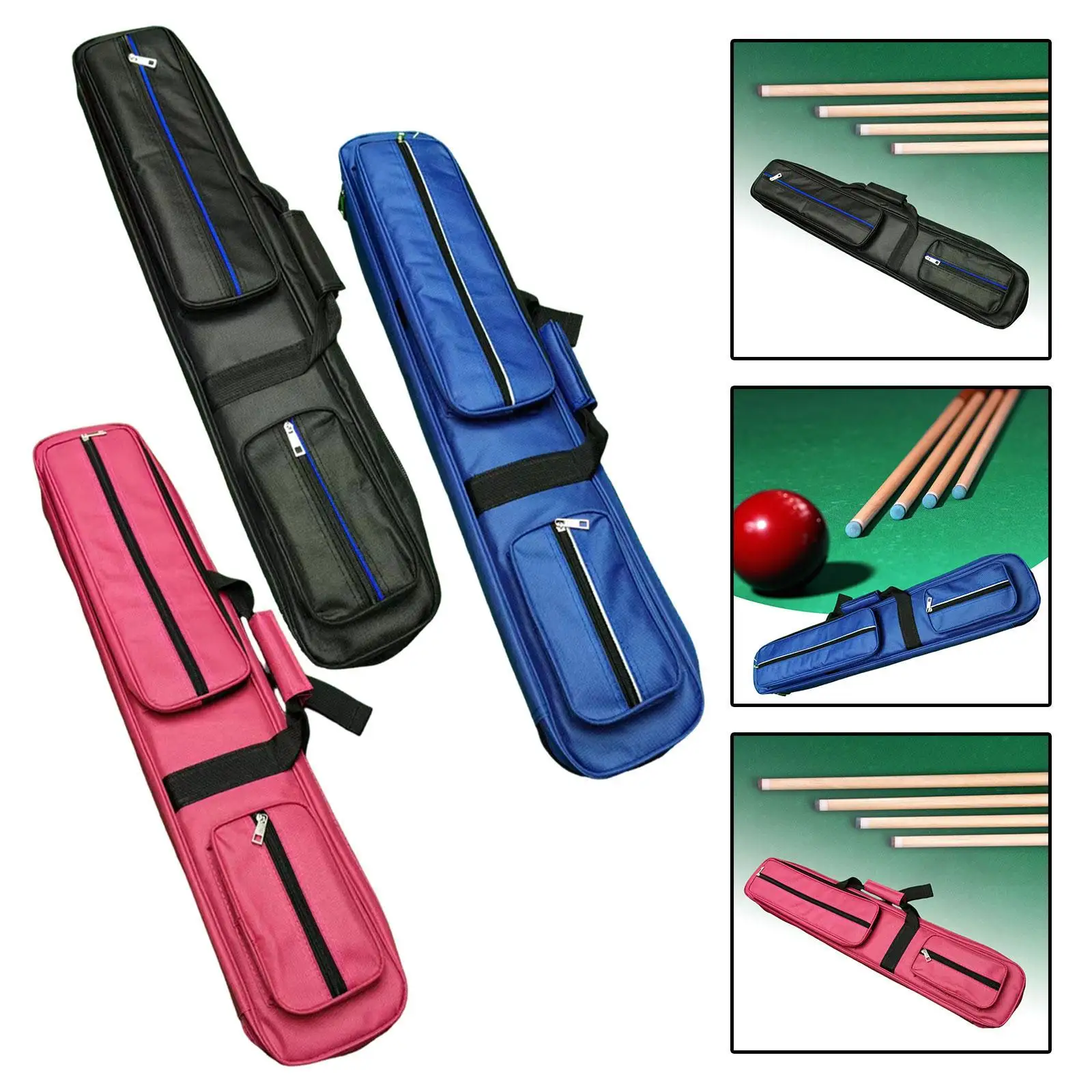 Pool Cue Carrying Case 1/2 Cue Case for Men and Women Carrier Pool Cue Pouch