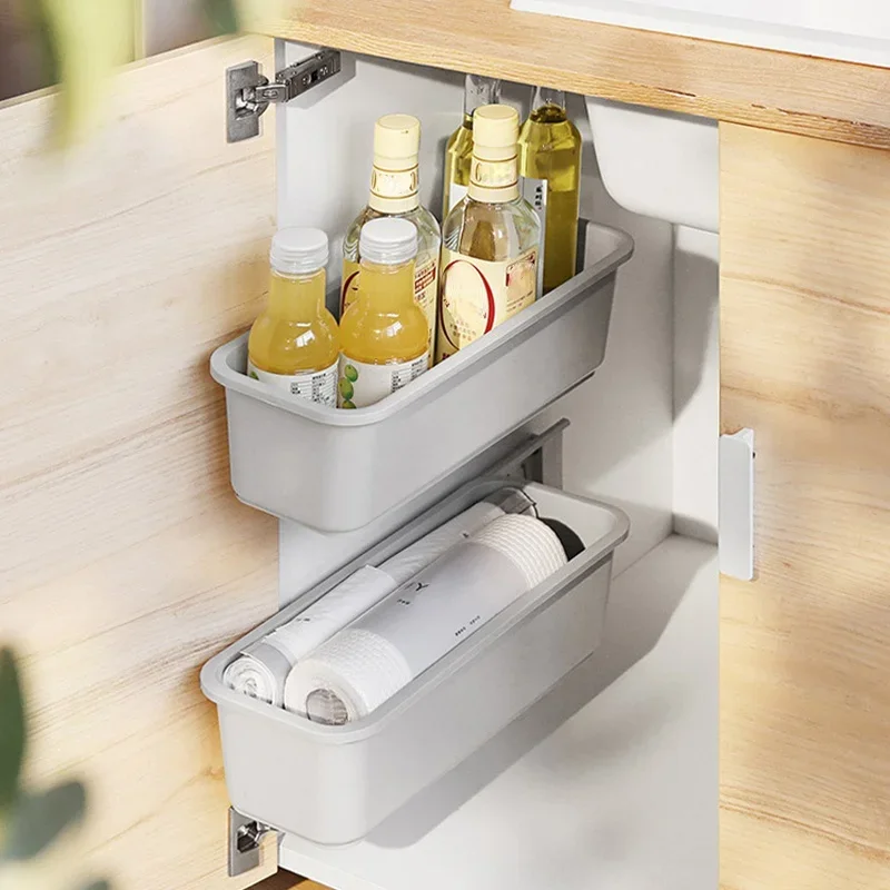 Küche Waschbecken Schrank Lagerung Rack Home Gewürz Flasche Rack Lagerung Rack Badezimmer Lagerung Rack Wand Montiert Kunststoff Essstäbchen Box