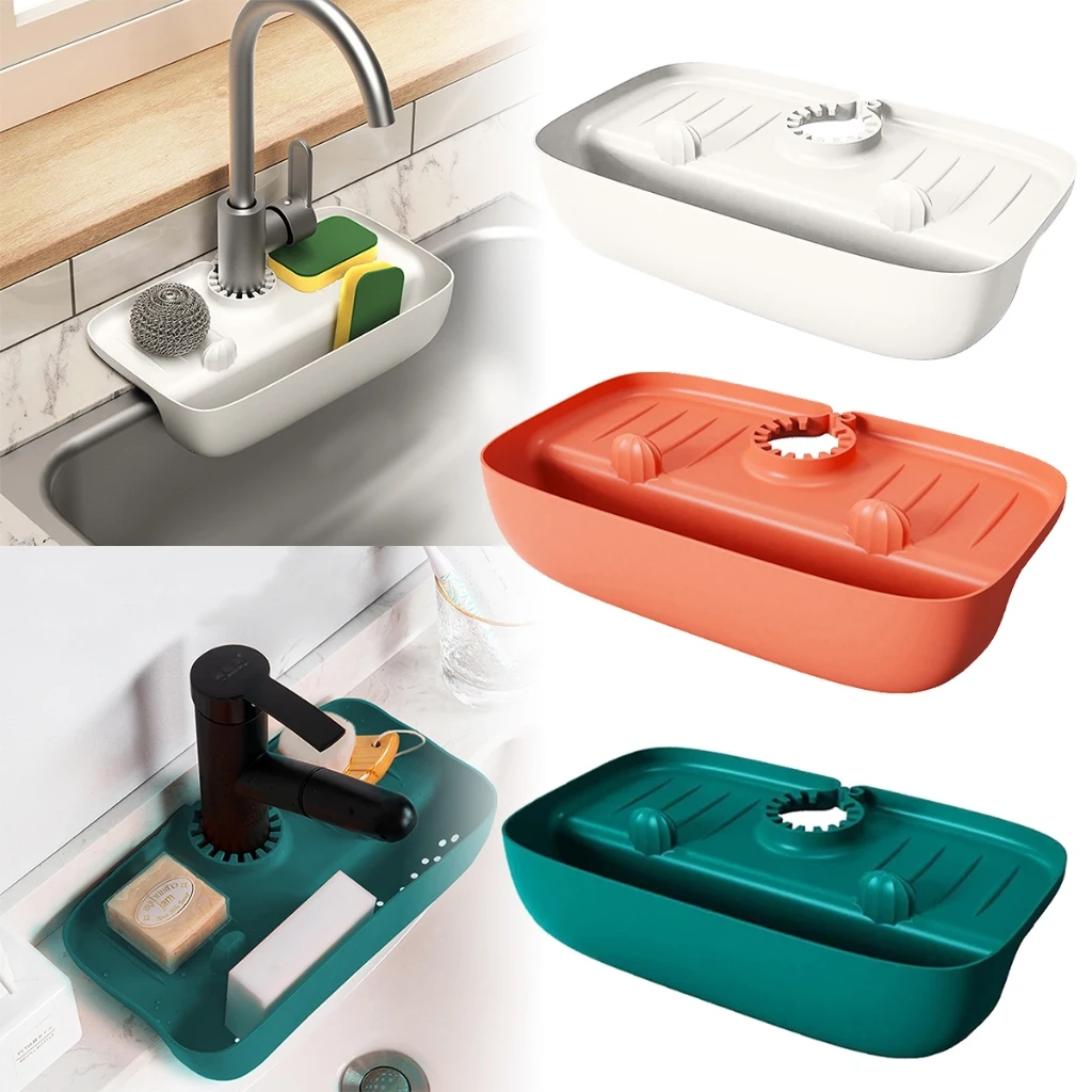 

New Countertop Protection Household Sink Drain Rack Kitchen Faucet Absorbent Mat Sink Splash Guard Drainage Drying Pad