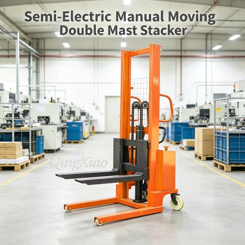 Manual Electric Integrated Hydraulic Stacking Truck 1T 2T 3T Lift Cart For Indoor Cargo Lifting Stacking Transportation
