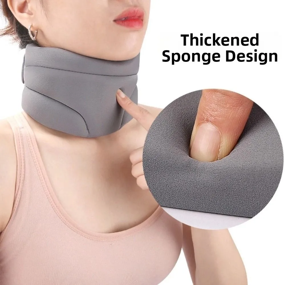 Breathable Neck Cervical Brace Adjustable Soft Neck Fixation Belt Household Sponge Neck Support Sleeve Airplane Travel