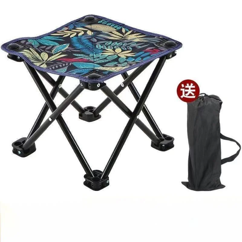 

New 2024 Outdoor Camping Folding Fishing Chair Portable Spring Outing Storage Fishing Chair Art Sketch Small Chair