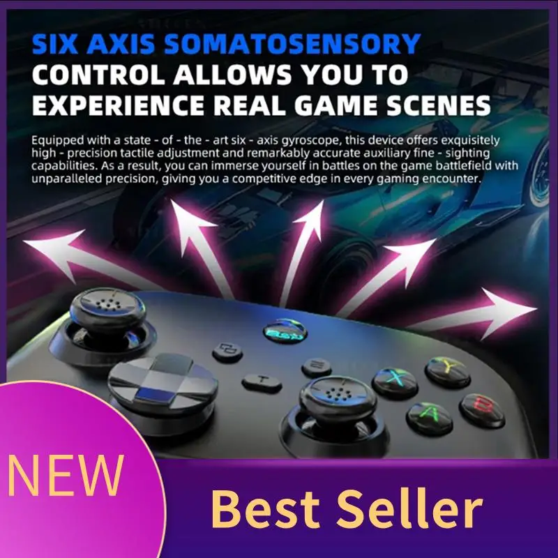 

M07K-G6 Bluetooth игровой контроллер для IOS/Android геймпад для ПК Hall Rocker шестиосевой двойной вибрационный джойстик для переключателя