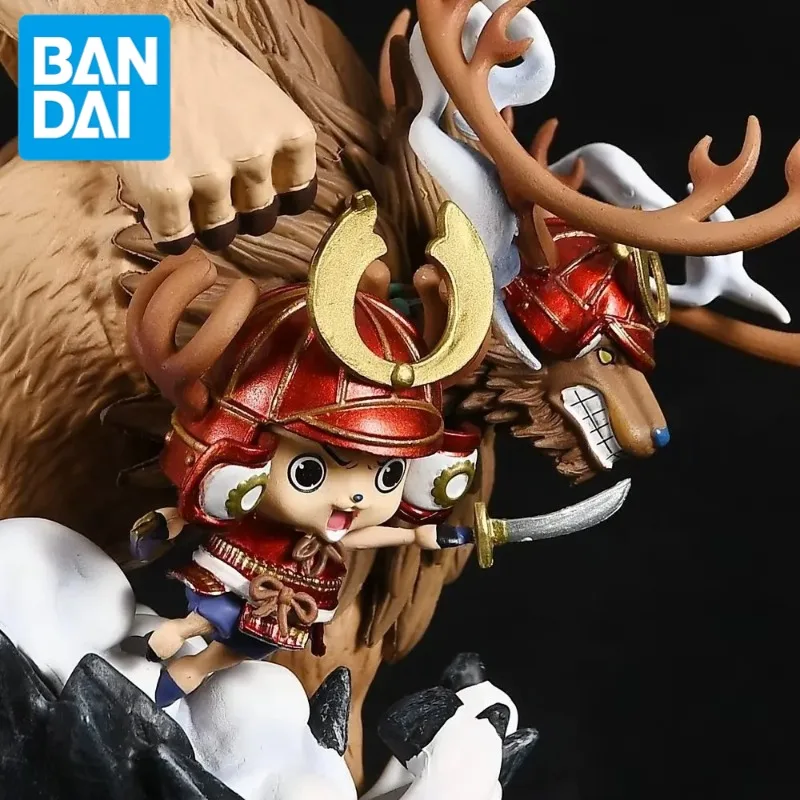 

15cm Bandai monster enhances Chopper GK Ghost Island's big move resonance seriesNika Luffy Gear 5 Figurine Pvc Model Statue Doll