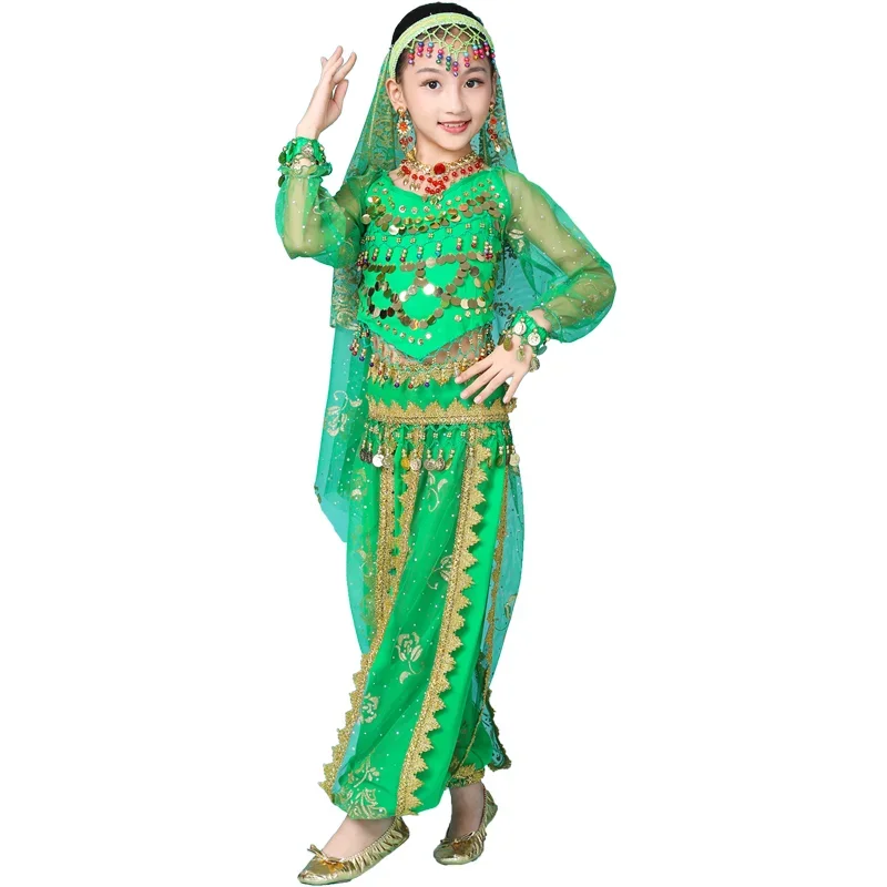 Ensembles de olympiques de danse du ventre pour filles, robe de performance indienne, vêtements pour enfants, vêtements pour enfants, performance financière