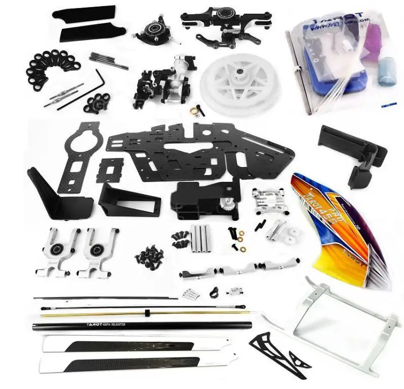 TAROT 450 PRO V2 FBL KIT TL20006 Flybar rotor head RC helicopter including canopy and carbon blades