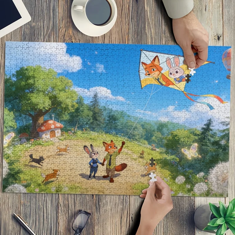 

1000pcs Disney Zootopia Judy Hopps and Nick Wild Poster Puzzle | Ideal for Home Entertainment, Home Decor, Gift Giving, and Br