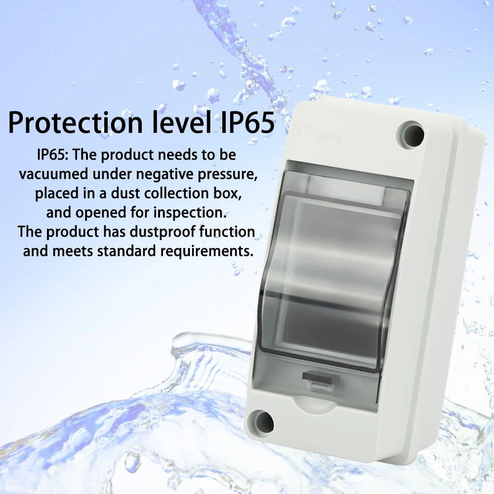 HT-2 Plastic Waterproof IP65 Outdoor Panel Installation Junction Distribution Box with circuit breaker combination MCB DPN DZ47