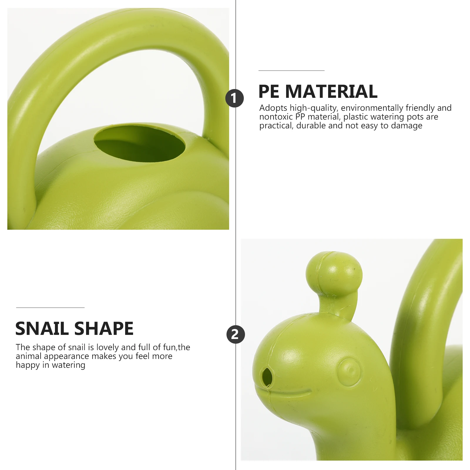 

2 Pcs Watering Flowers Pot Planter Can Snail Spray Bottles Indoor Garden Outdoor Small Pail Cans Decorate