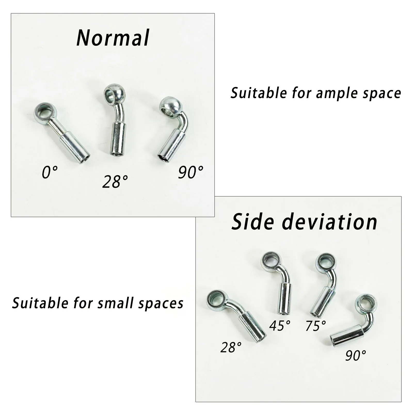 General M10 brake oil pipe joint side deviation/normal three medium color joint automotive and motorcycle modification parts