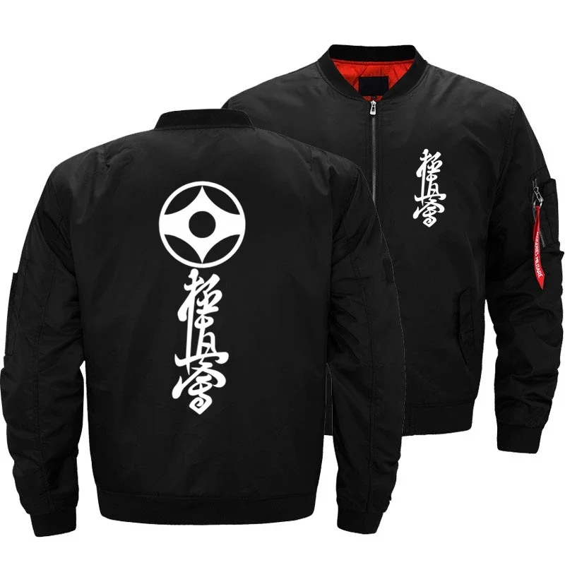 

Kyokushin Men Print Bomber Jacket Motorcycle Jacket Karate Plus Size Coat Fashion Clothing