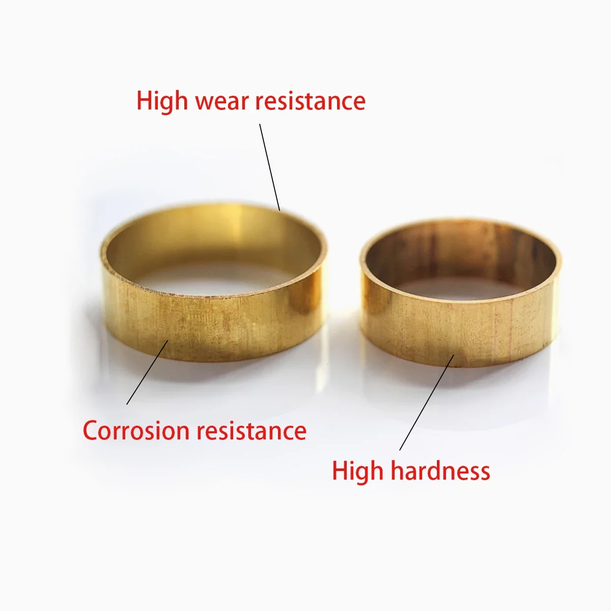 24-40mm Outer Diameter Brass Copper Sleeve Hoop Ring, Round Copper Tube Handle Staff Copper Pipe Decorative Fitting