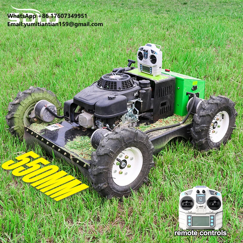

RATO-225CC 9HP Engine New Wheel Grass Cutter Robot zero Turn Smart Self Propelled Rc Small Remote Control Lawn Mower for Farm