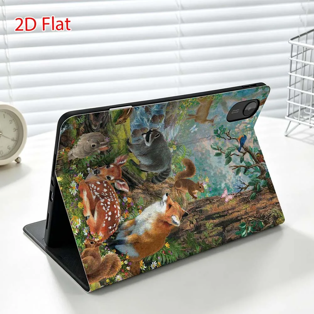 Cute forest animals Fashion For Xiaomi Poco Redmi Pad 8 2 4 C1 6 6S 7 7S SE 9.7 14 11 11.2 Inch Pen Tray Tablet Case 5