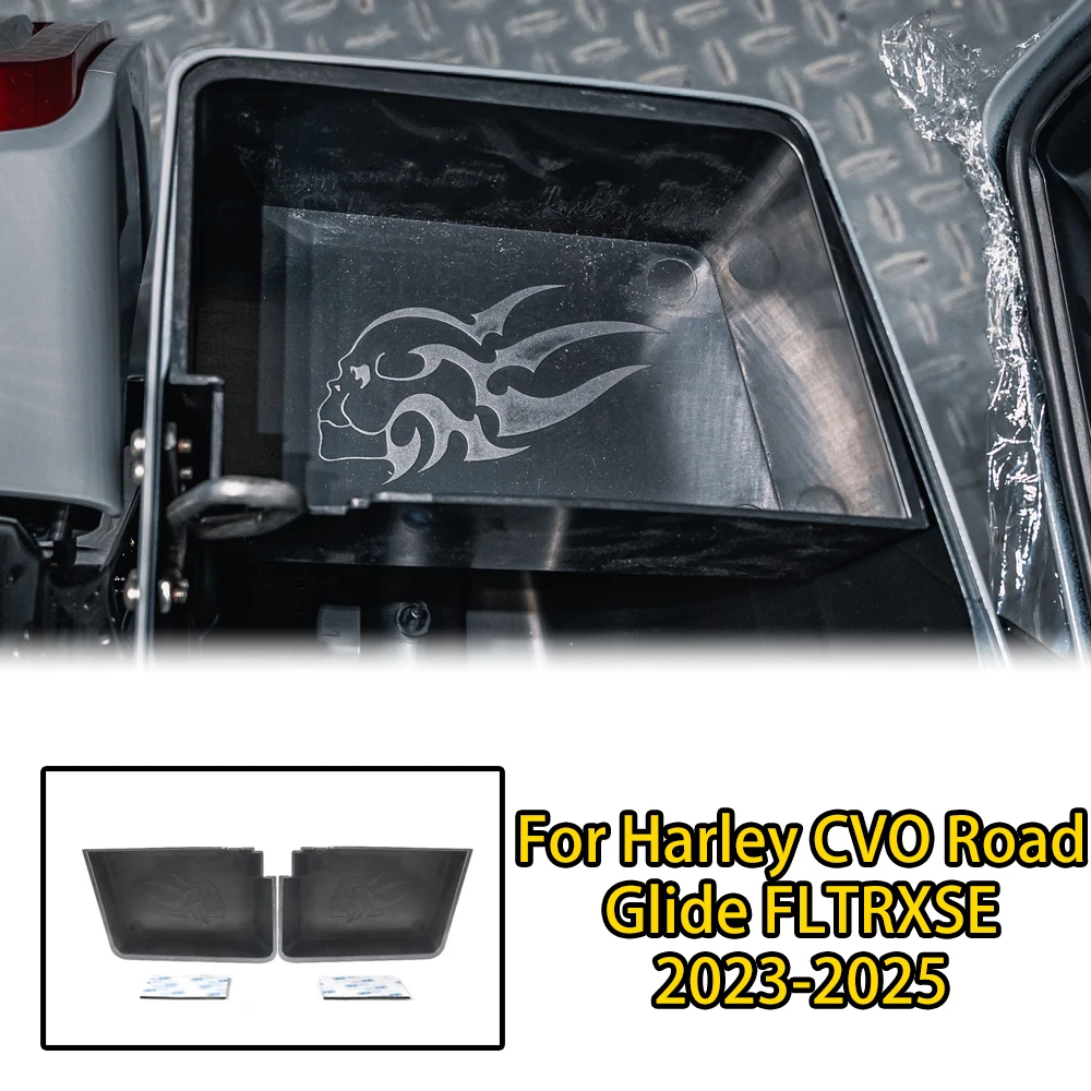 

Pair Black ABS Hard Saddlebag Organizer Cover for Harley CVO Road/Street Glide Touring 2023-2025