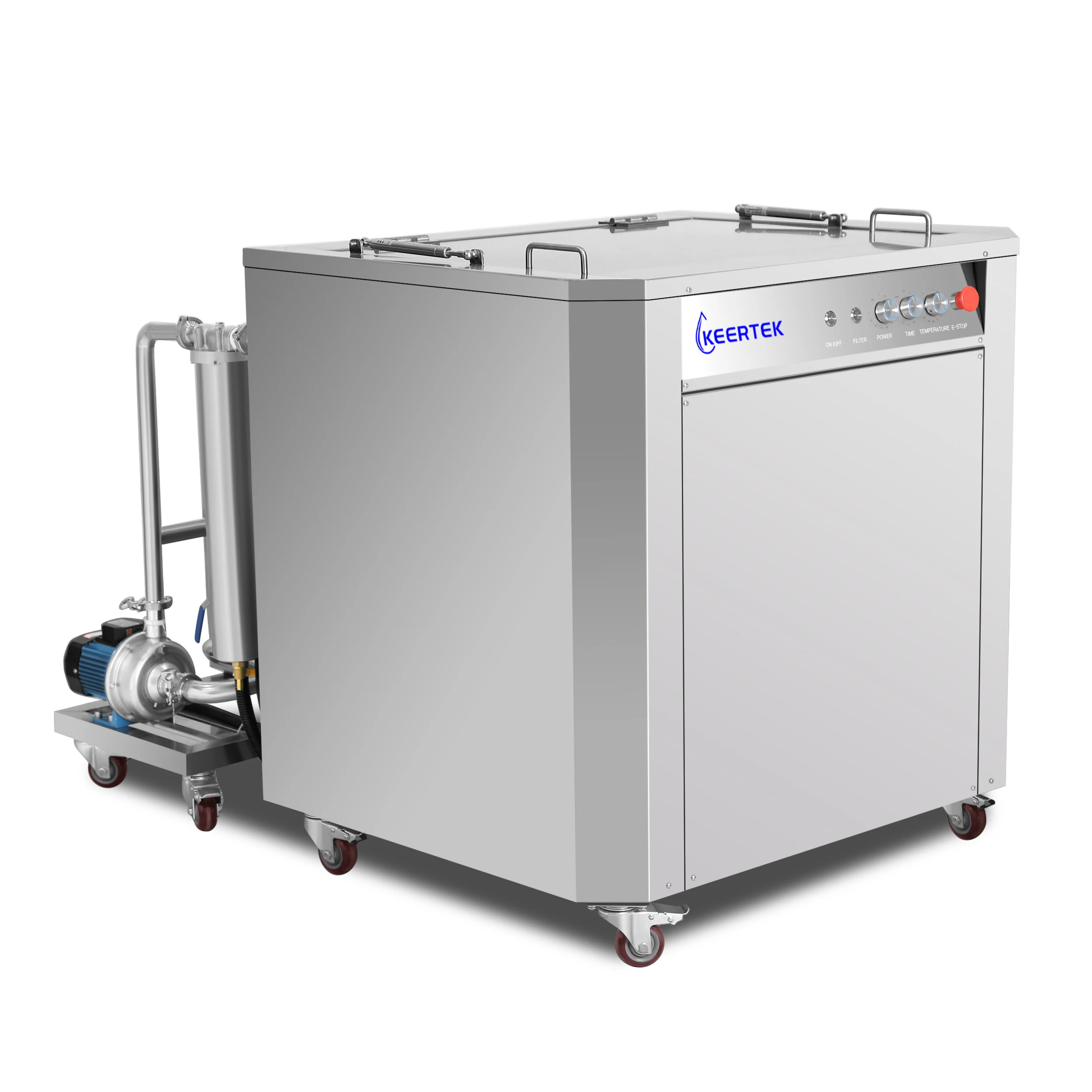 134L Industrial Ultrasonic Bath Single Tank Cleaner 2400W Circulation Dry Rinse Mold Engine DPF Metal Cleaning Machine Pro