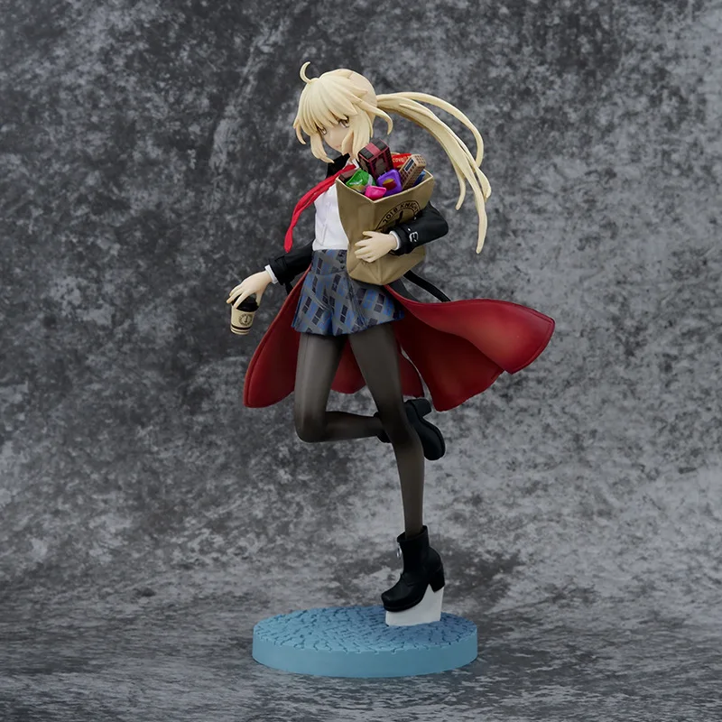 

25 см дорожный костюм Saber Yingling ручной работы судьба черная глупая модель Fgo игры аниме альтория аниме Украшение Детские игрушки Gitfs