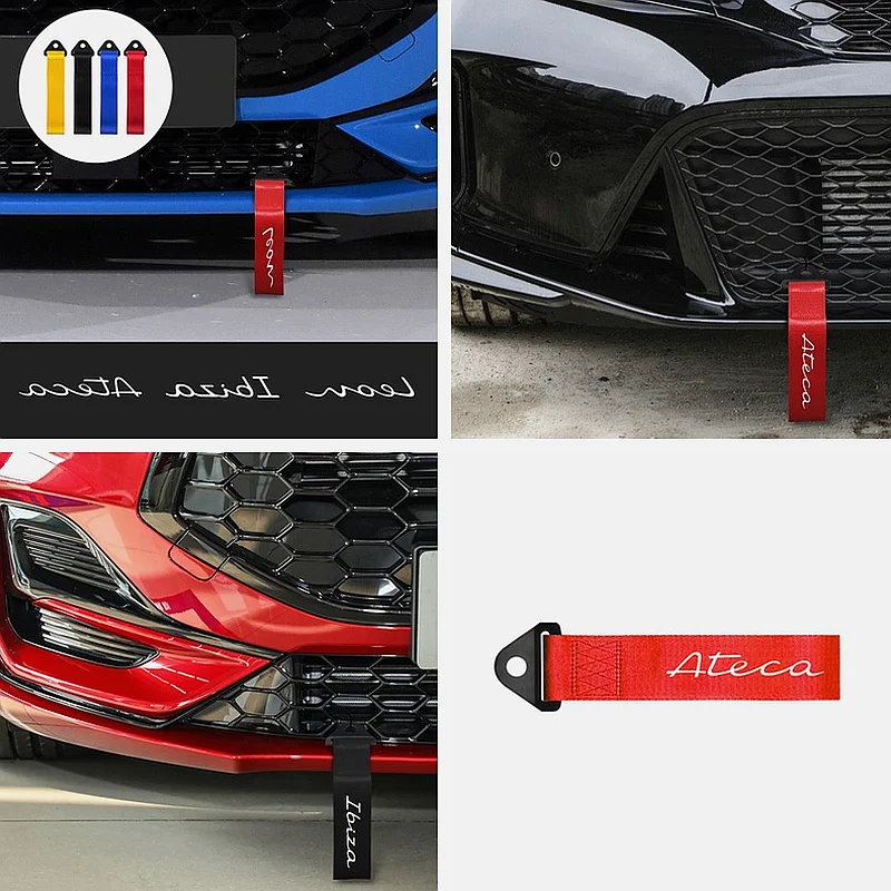 Personality Decorative Tow Rope Fit  Leon MK3 MK4 Ibiza Ateca Wear Resistant Racing Bumper Styling Parts