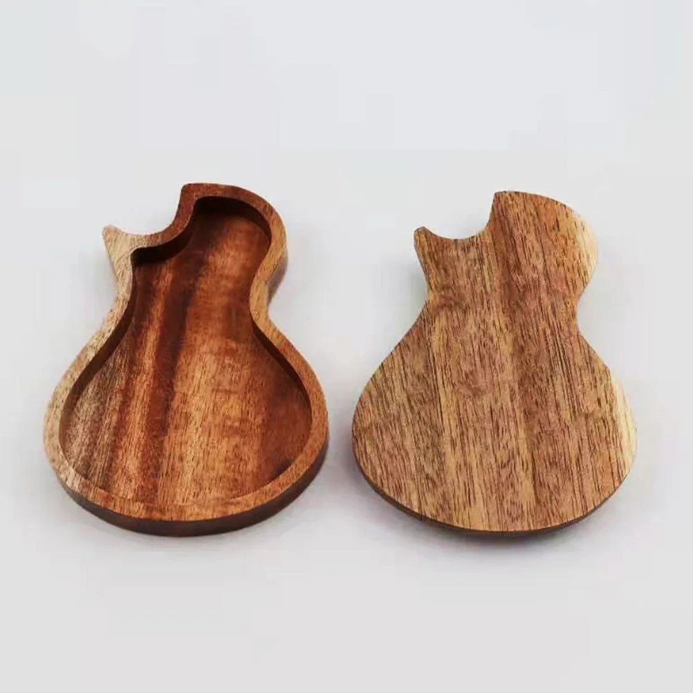 

Wooden Guitar Pick Case Storage Box for Acoustic Electric Guitar Ukulele Bass Picks Holder Plectrum Container Organizer