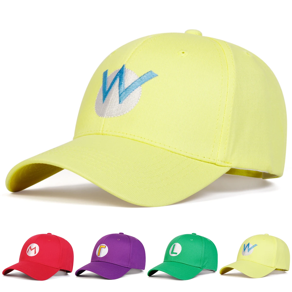 Uni Colorful Letter Embroidery Baseball Caps Spring Autumn Outdoor Adjustable Casual Hats Sunscreen Hat