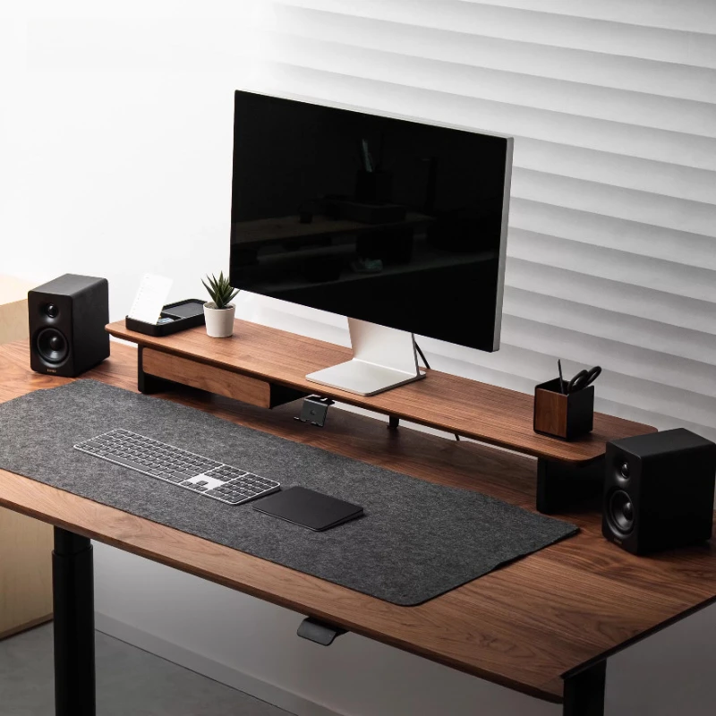 M20 Walnut Solid Wood Display Monitor Heightening Frame Desktop Storage Racks Modular Bracket Office Computer Storage Holders