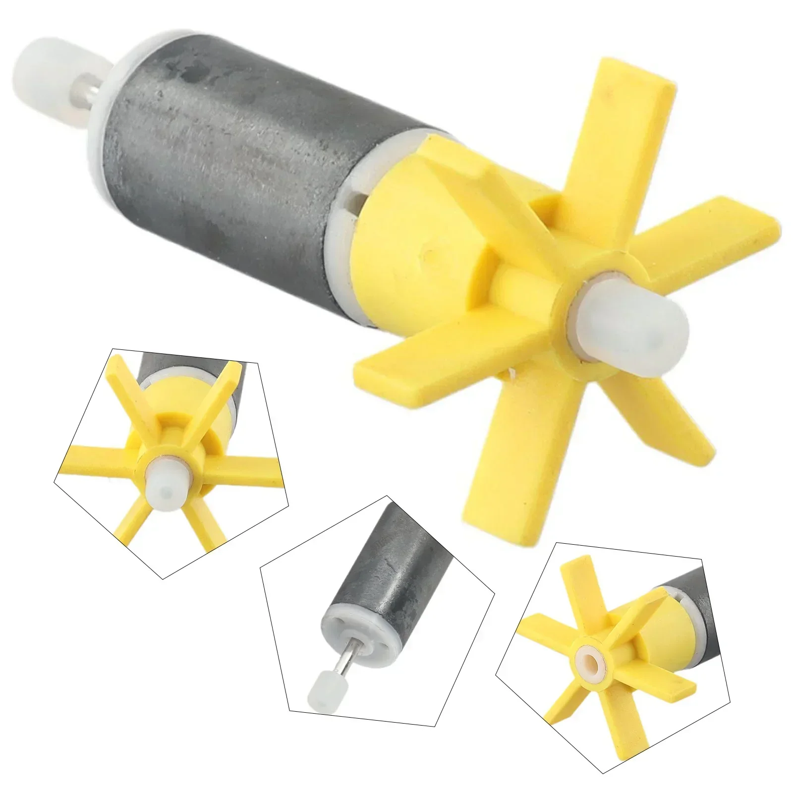 

1pcs Aquarium Water Pump Yellow Replacement Filter Impeller Stainless Steel Shaft Yellow Filter Impeller Ro Tor Replacements