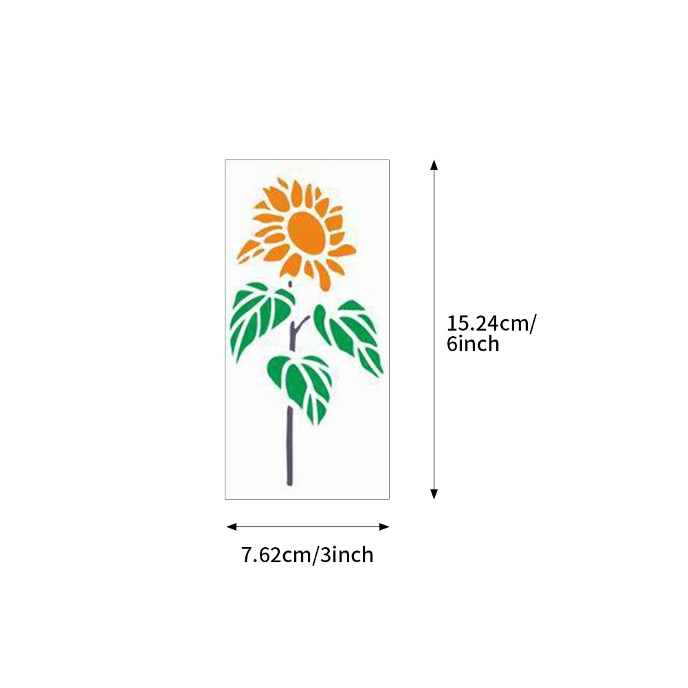 木製とワイルドフラワーステンシルの植物の絵画、18個、家の装飾、工芸品、アートカード、DIY