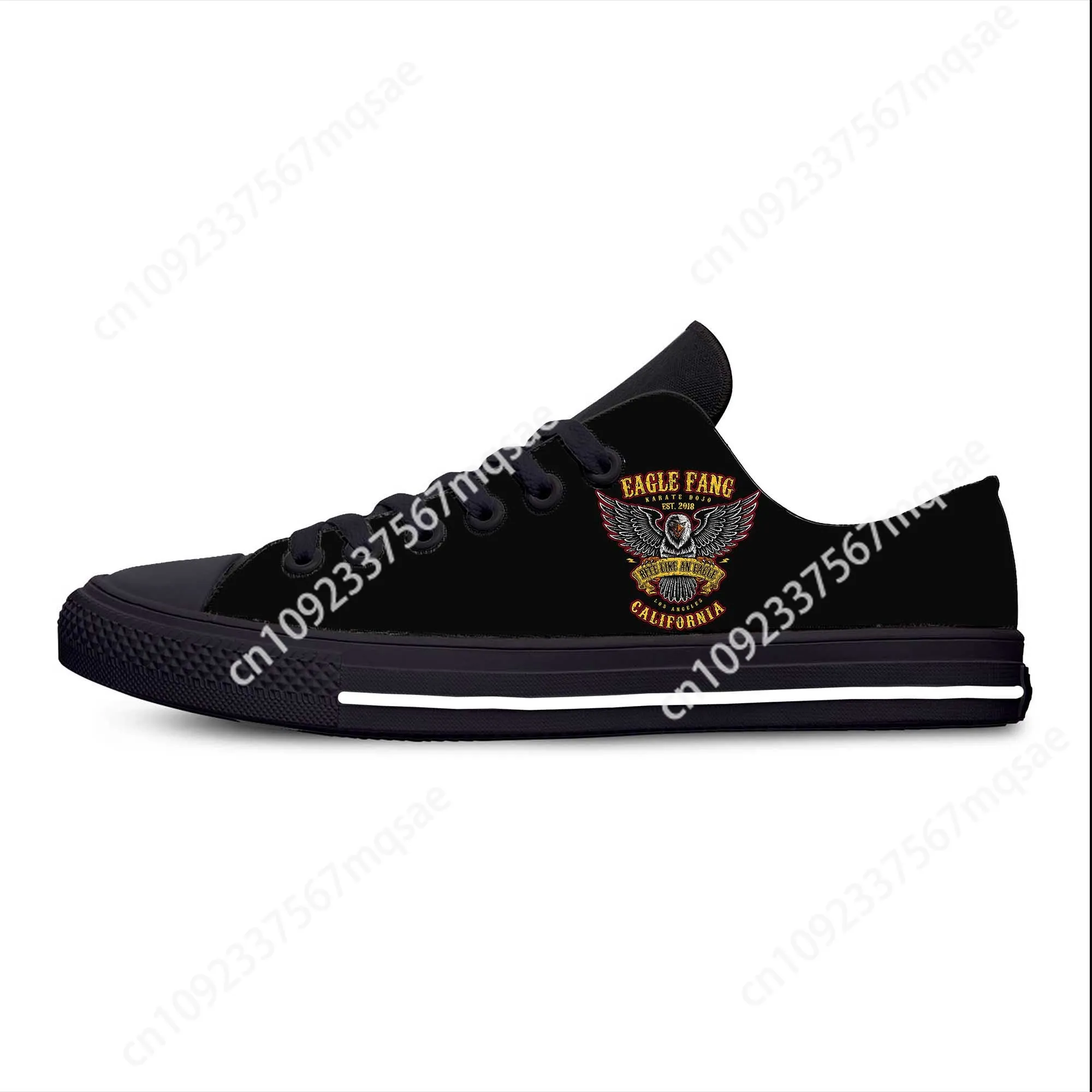 Kai Karate Anime dibujos animados Fang moda Cobra Eagle zapatos de tela casuales bajos cómodos transpirables estampado 3D hombres mujeres zapatillas