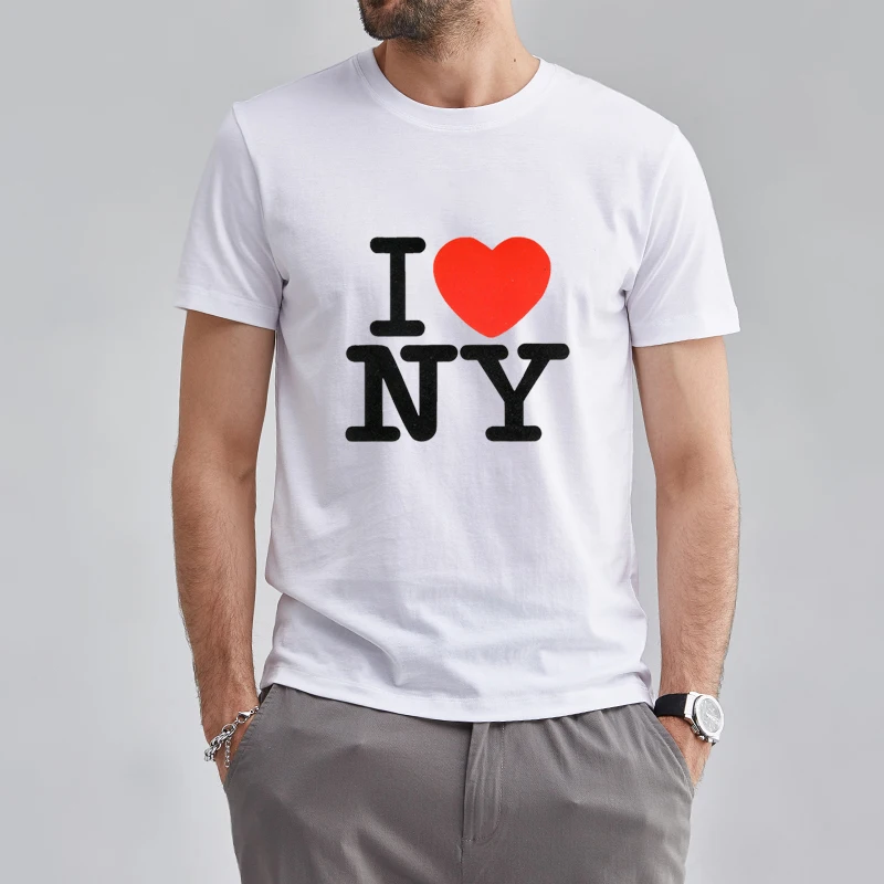 Couple Summer T Shirt I Love NY Print Graphic Tshirts Women Men Fashion Short Sleeve Oversized Tee Casual Female Clothing