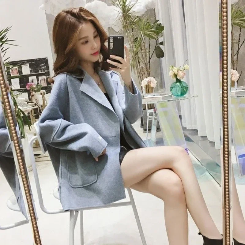 Windbreaker Jacket for Women Korean Style Solid Color Coats Woman New in Outerwears Cheap Sale Demi-season Clothing Promotion