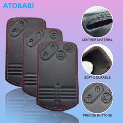 Leather Car Key Cover For Mazda CX-7 CX-9 MX-5 Miata RX-8 2007 2008 2009 Keychain Holder Smart Remote Control Fob Protector Case