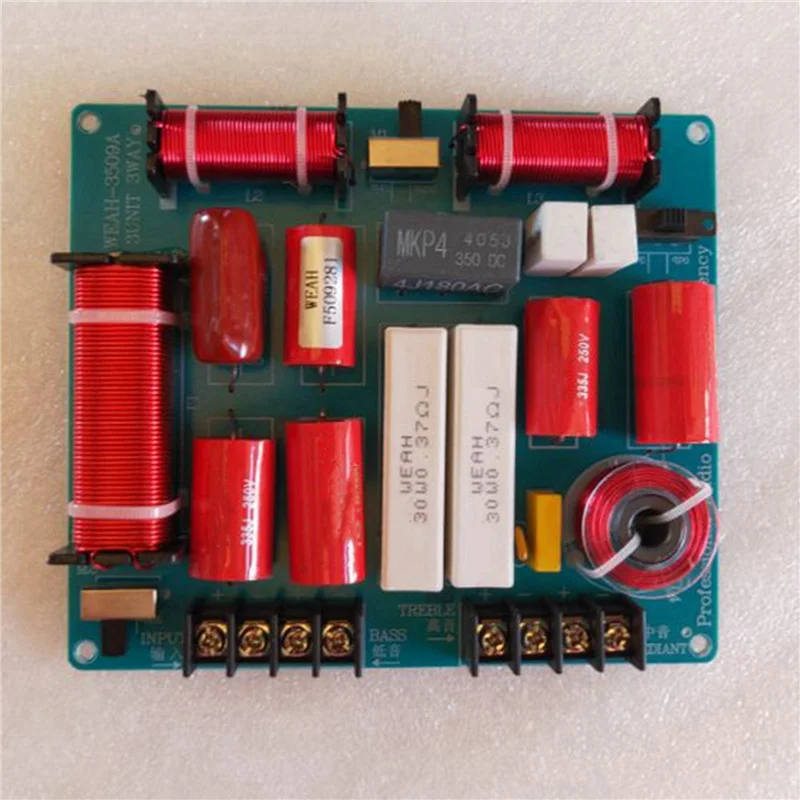 SQPP-4X 350W 3 Cara Papan Pembagi Frekuensi KTV Speaker Panggung Crossover Audio Treble Mediant Bass 3 Cara Crossover Divider