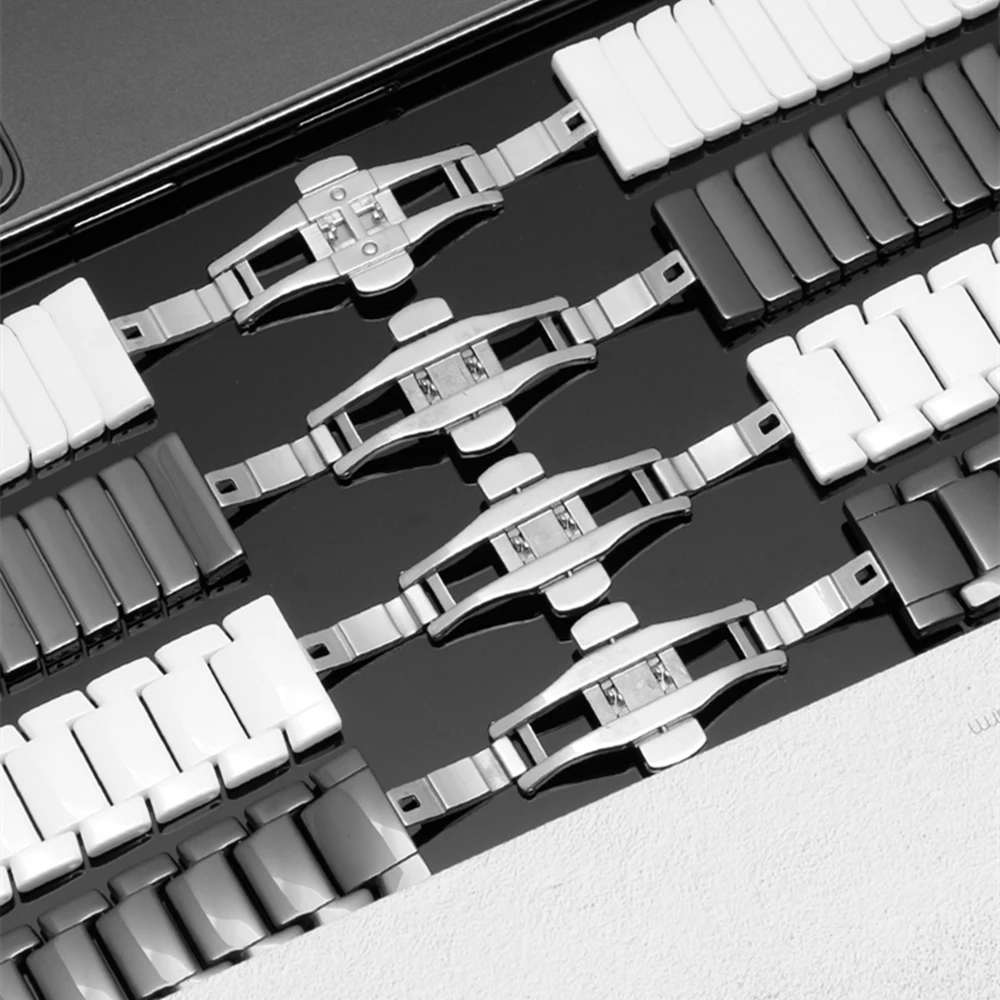 Ceramic Strap For Apple Watch Band Bracelet Belt For iWatch Ultra 10 9 8 7 6 5 4 3 SE/2 49mm 46mm 45mm 44mm 41mm 42mm 40mm 38mm