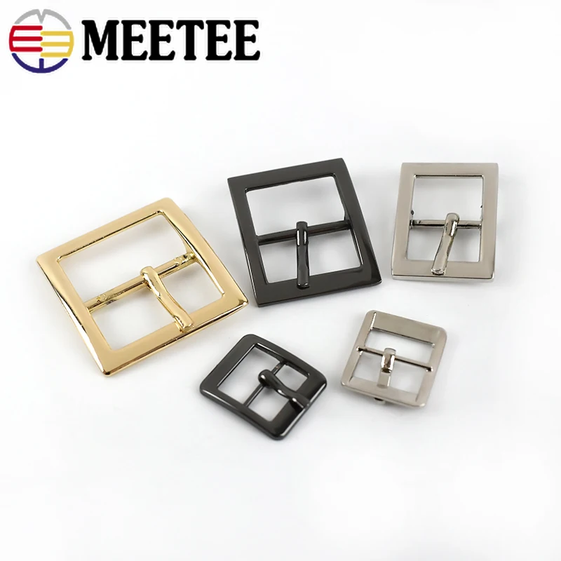 5/10Pcs 16-38mm Metal Pin Buckle Bag Strap Slider Adjust Clasp Hook Webbing Belt Leather Shoes Craft Hardware Sewing Accessories