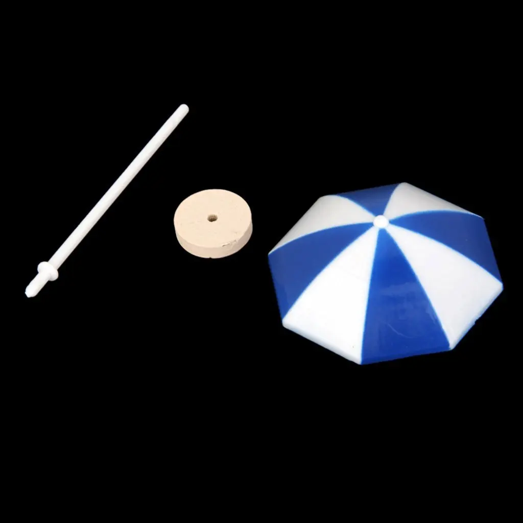 Strand-Sonnenschirm, gelbes Miniatur-Moos, Mikro-Landschaft, Garten-Requisite für Feengarten, Mini-Haus-Dekoration, Schattenbox-Szene