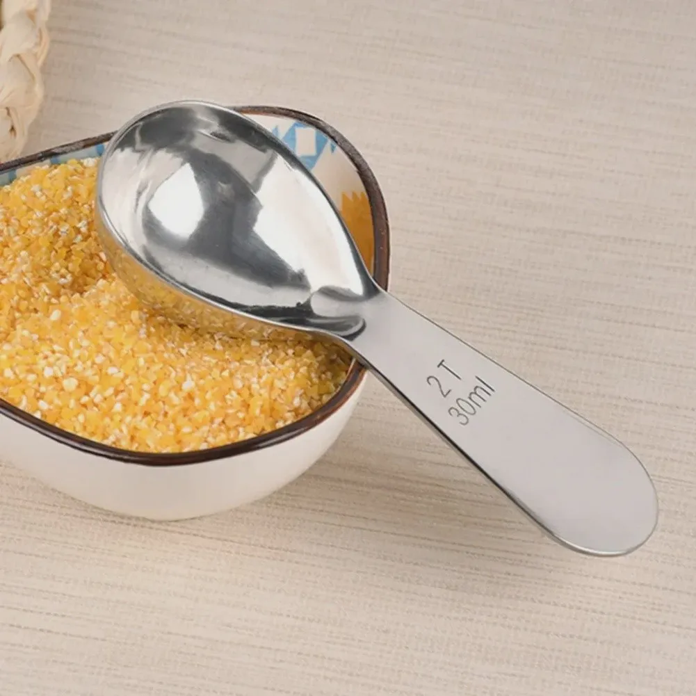 2pcs Stainless Steel Coffee Measuring Spoons for Espresso Baking Cooking and Measuring Powdered or Granulated Ingredients